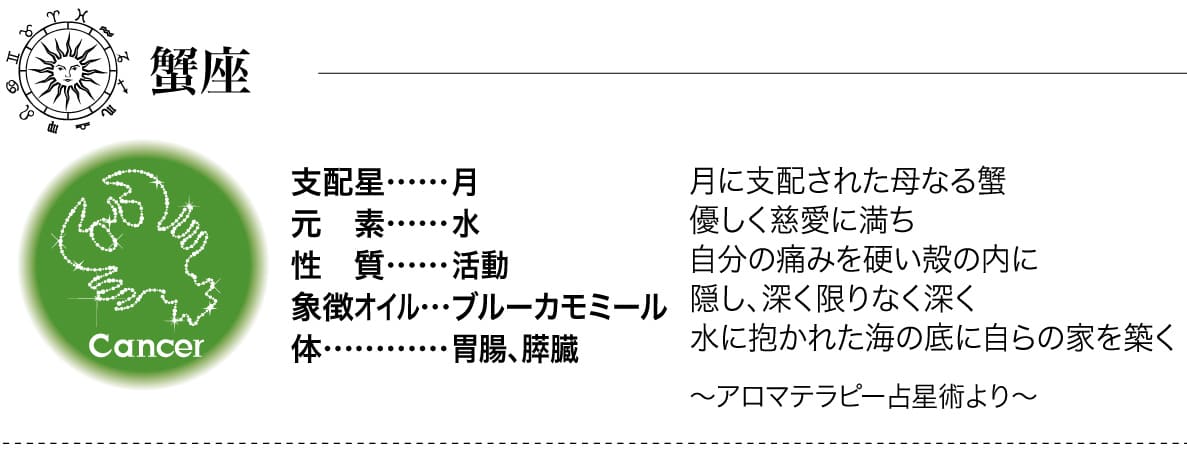 蟹座のオイルの詳細